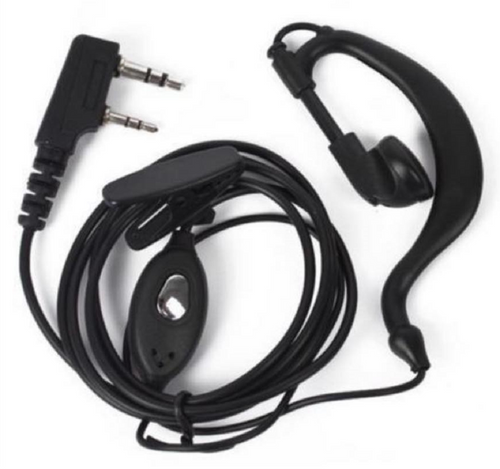 Cuffia antirumore nera con microfono PTT e cavo, connettore 2 pin