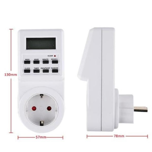 Confezione presa timer programmabile Q-A112 con display LCD