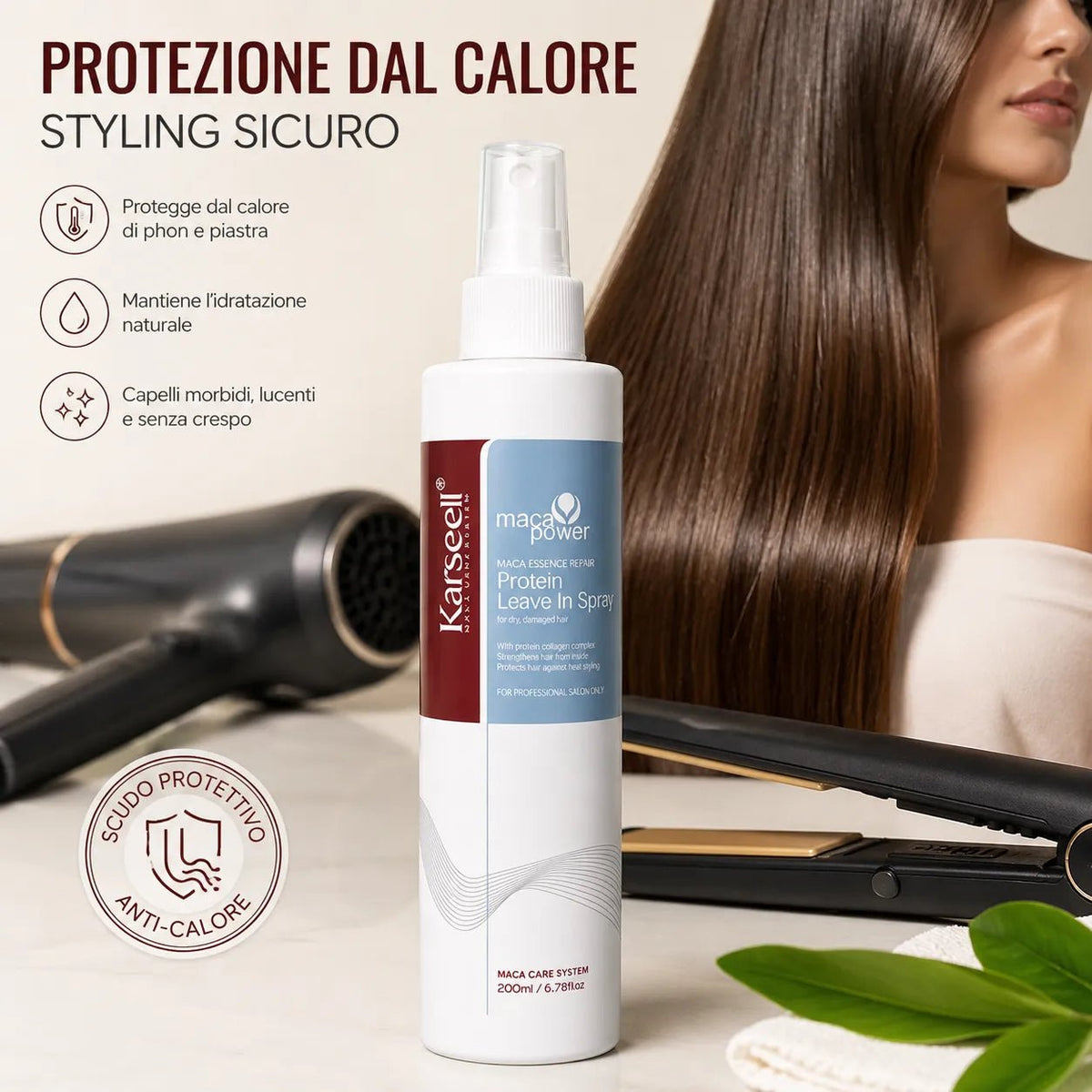 Karseell Maca Power Protein Leave In Spray 200ml – Trattamento Senza Risciacquo per Capelli Secchi e Danneggiati - | Prendilo Subito