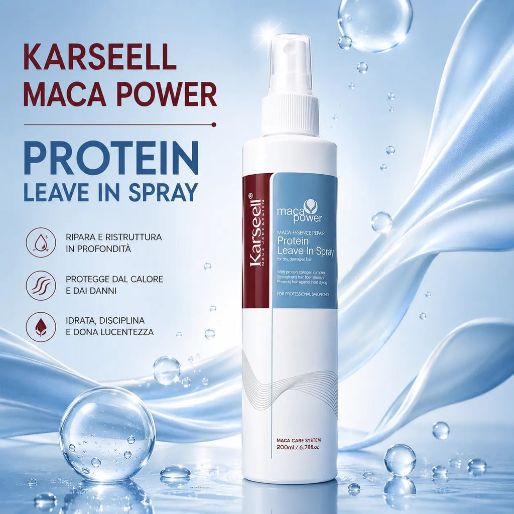 Karseell Maca Power Protein Leave In Spray 200ml – Trattamento Senza Risciacquo per Capelli Secchi e Danneggiati - | Prendilo Subito