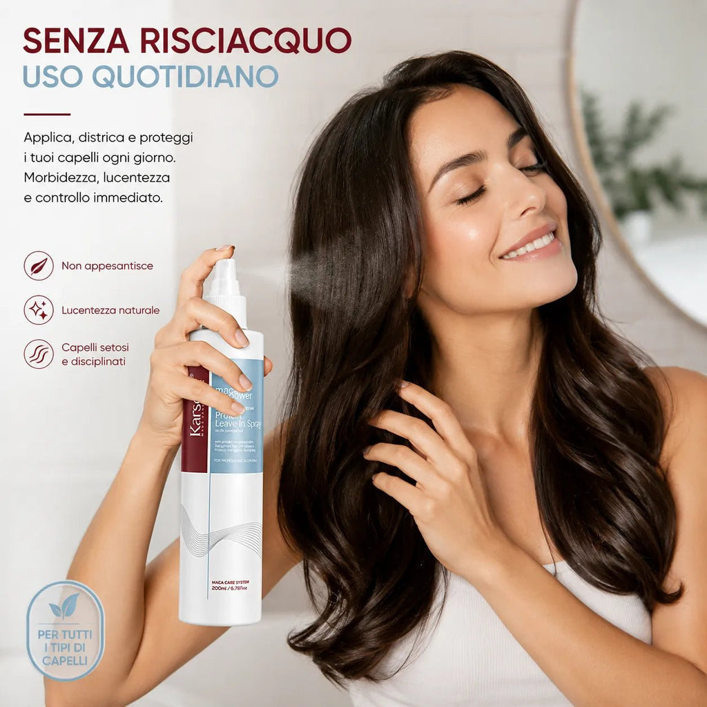 Karseell Maca Power Protein Leave In Spray 200ml – Trattamento Senza Risciacquo per Capelli Secchi e Danneggiati - | Prendilo Subito