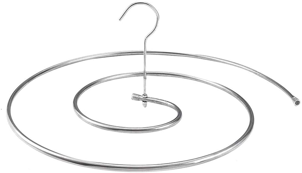 Stendibiancheria a spirale in acciaio inox con gancio girevole