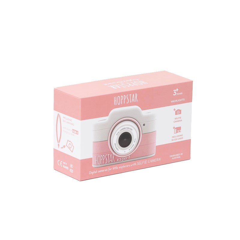 Fotocamera per bambini Hoppstar Expert in scatola rosa