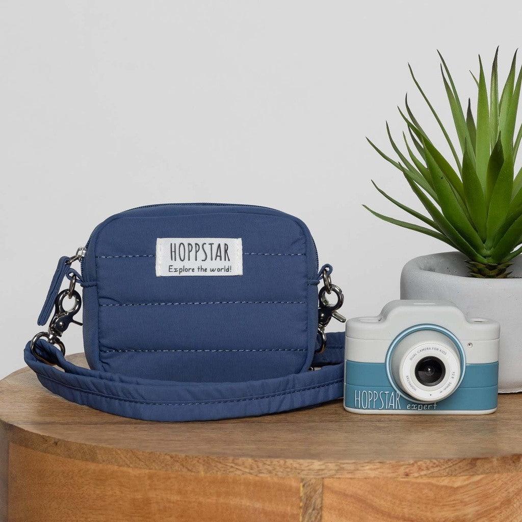 Macchina fotografica per bambini Hoppstar con custodia blu