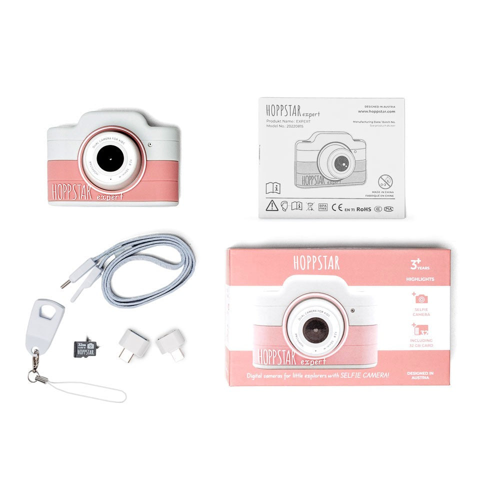 Kit fotocamera per bambini HOPSTAR Expert con cavo, microSD e accessori