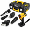 Kit Multifunzione a Batteria 5 in 1 con Valigetta – Trapano, Avvitatore ad Impulsi, Mini Motosega, Soffiatore e Cavo Flessibile - | Prendilo Subito