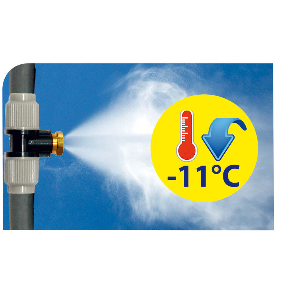 Raccordo per nebulizzatore ad acqua con ugello e indicatore termico