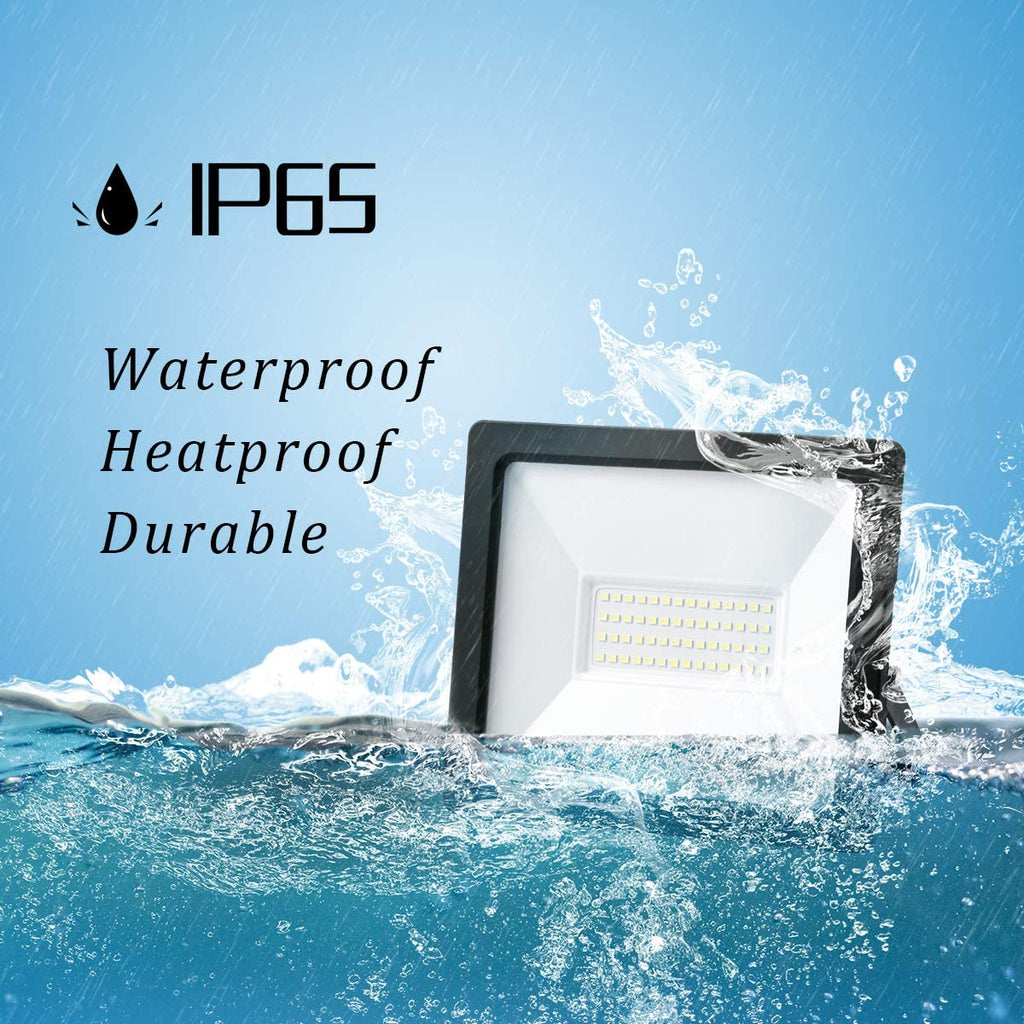 Proiettore LED da esterni nero IP65 impermeabile con vetro frontale