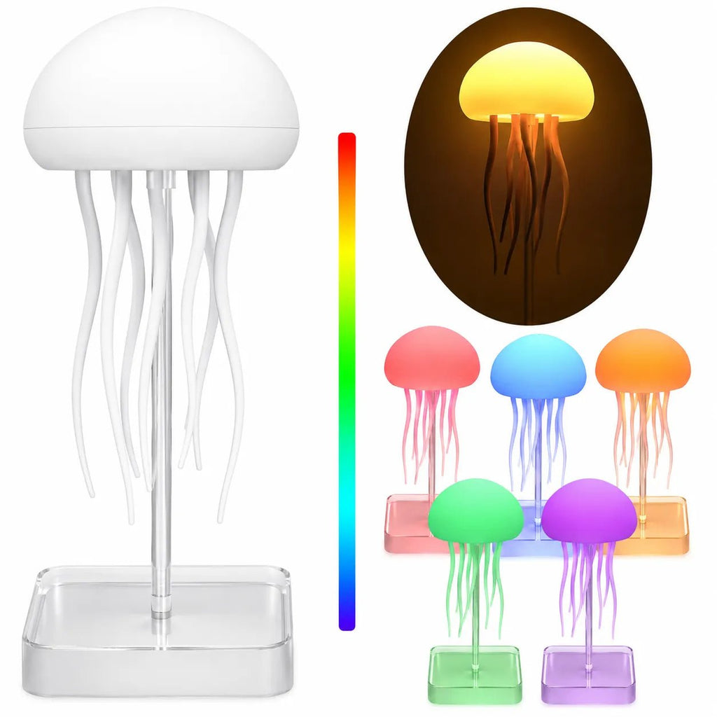 Lampada Medusa LED RGB Ricaricabile con Sensore Sonoro – Luce Innovativa Notturna Atmosfera Oceanica - | Prendilo Subito