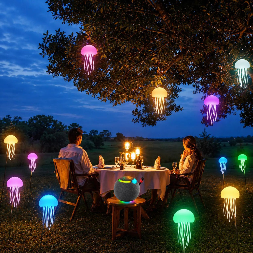 Lampada Medusa LED RGB Ricaricabile con Sensore Sonoro – Luce Innovativa Notturna Atmosfera Oceanica - | Prendilo Subito