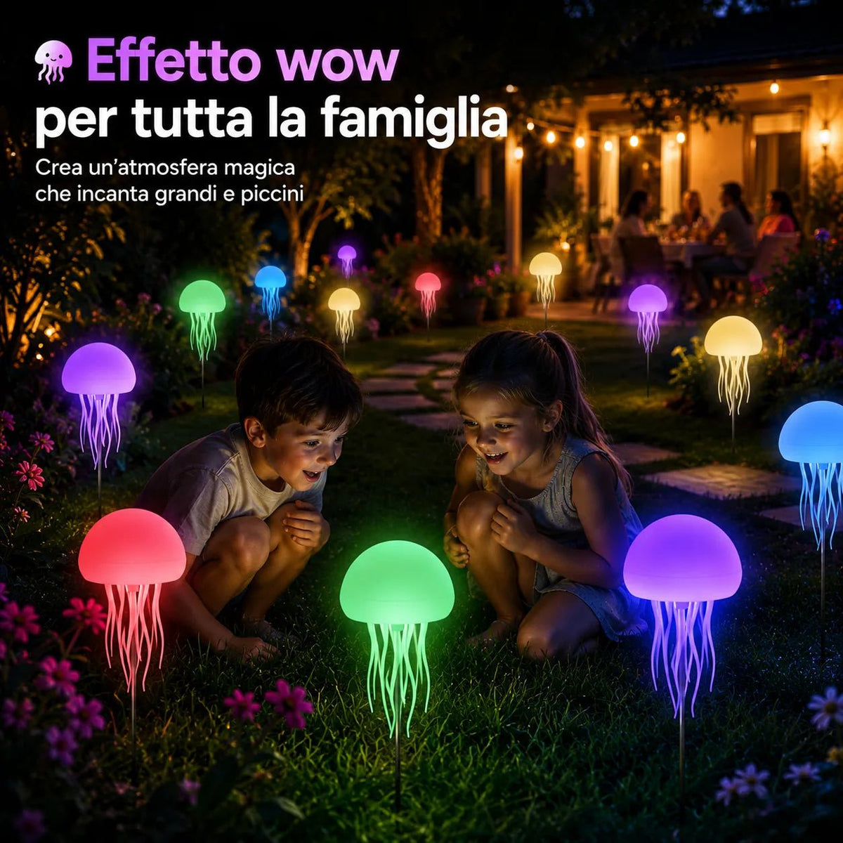 Lampada Medusa LED RGB Ricaricabile con Sensore Sonoro – Luce Innovativa Notturna Atmosfera Oceanica - | Prendilo Subito
