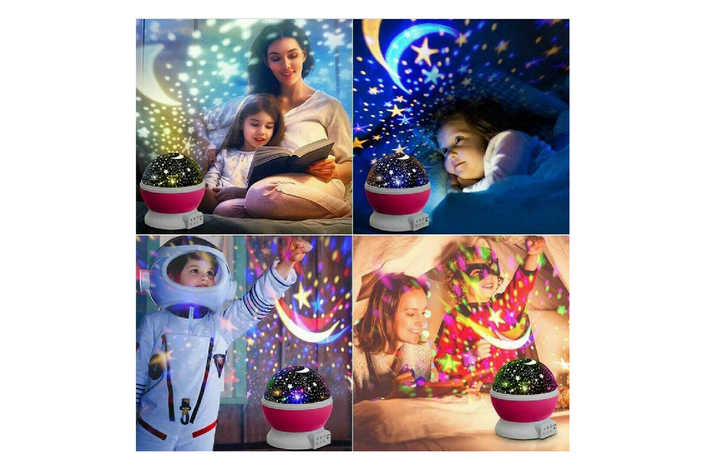 Proiettore cielo stellato con luce multicolore in camera da letto