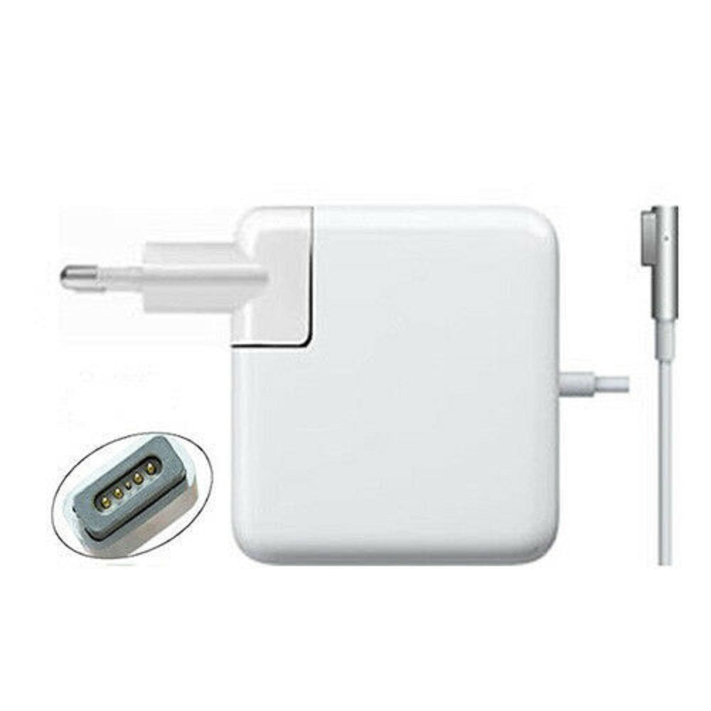 Alimentatore MagSafe 1 compatibile bianco con connettore laterale e spina