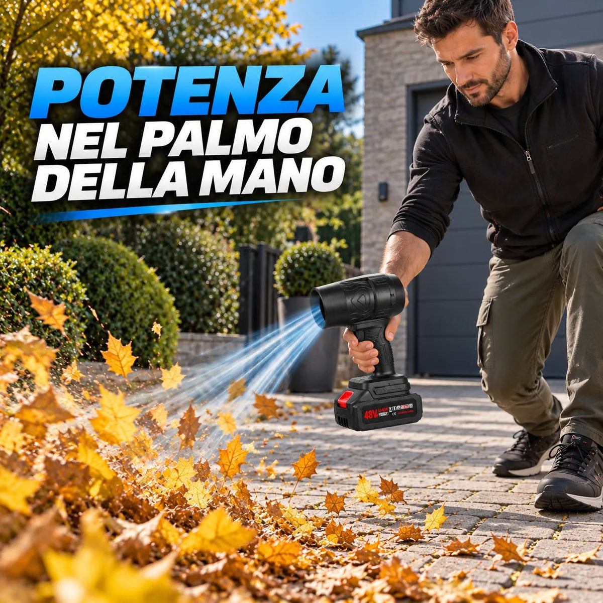 Mini Turbo Soffiatore Cordless 35.000 Pa con 2 Batterie al Litio Rimovibili – Velocità Regolabile, Motore ad Alta Potenza - | Prendilo Subito