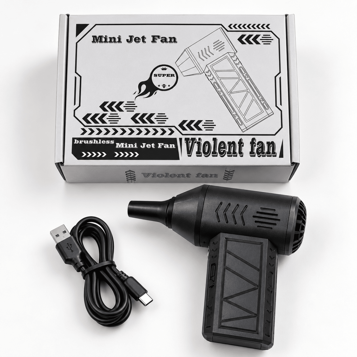 Mini Turbo Soffiatore Elettrico Portatile Ricaricabile USB Brushless Jet Fan ad Aria Compressa con Bocchetta – Pulizia PC, Tastiere, Auto e Polvere - | Prendilo Subito