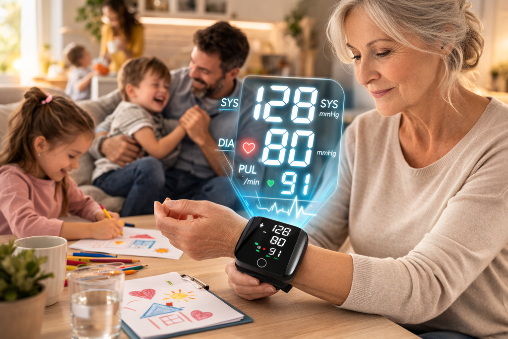 Misuratore di Pressione Sanguigna da Polso Digitale Portatile con Display LCD Retroilluminato e Memoria, Bracciale Regolabile - | Prendilo Subito