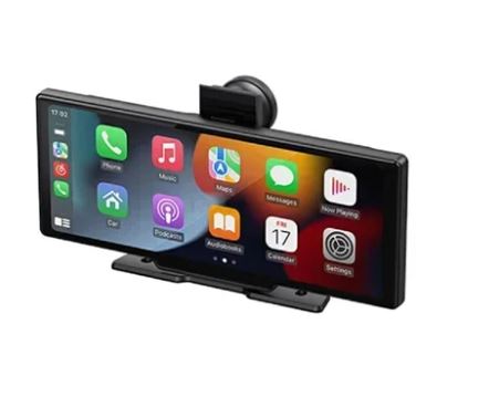 Monitor cruscotto auto nero 10,5" con supporto e schermo