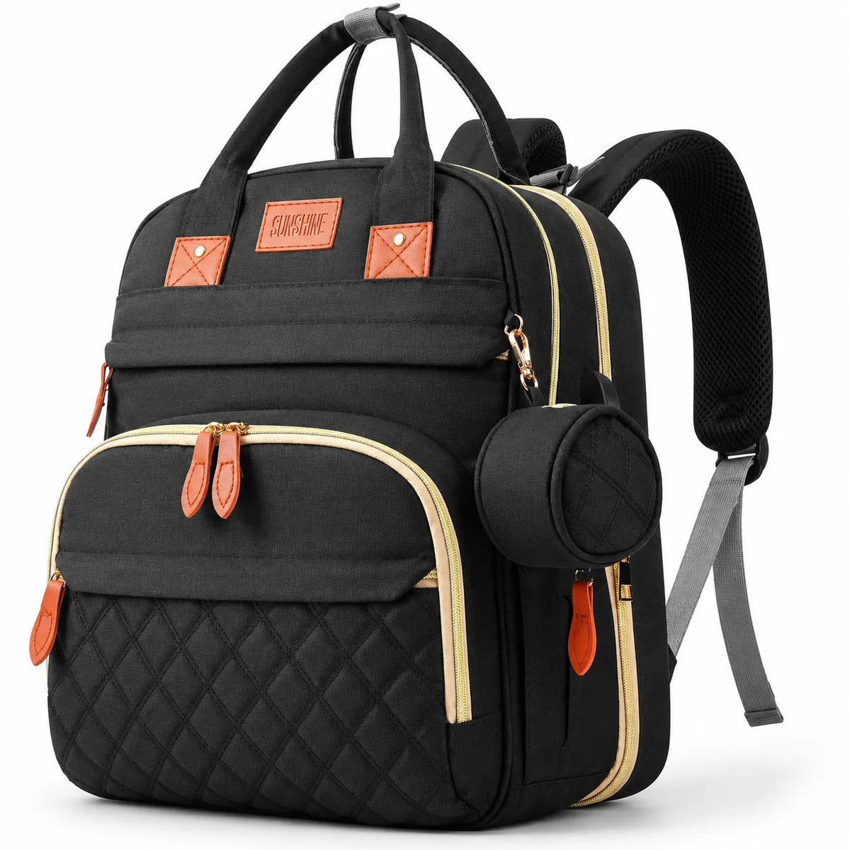 Nuvéa® MomBag 3in1 – Zaino Mamma Multifunzione Porta Biberon, Portaciuccio, Porta USB e Accessori – Nero, Grigio e Blu - | Prendilo Subito