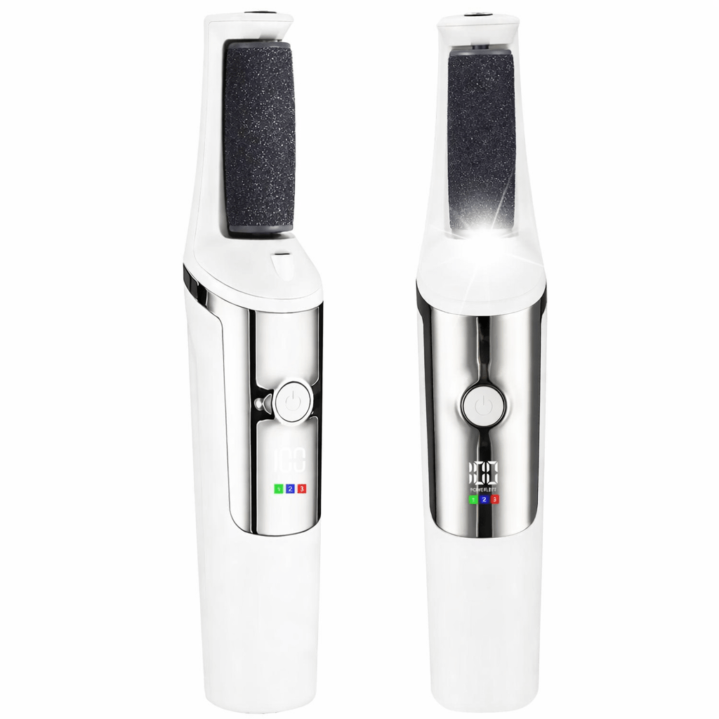 Pedicure Elettrico Professionale per Piedi – Lima Elettrica per Calli e Talloni – Rimuovi Pelle Morta – 3 Rulli Abrasivi – Display LED – Luce LED – Ricarica USB - | Prendilo Subito