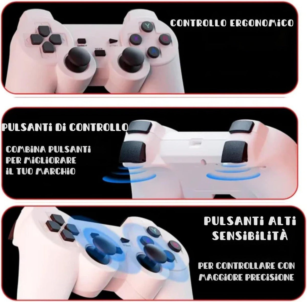 Proiettore Console 2 in 1 – Console Retro Portatile con Proiettore HD 4K, 36.000 Giochi, WiFi, Bluetooth e 2 Controller Wireless - | Prendilo Subito