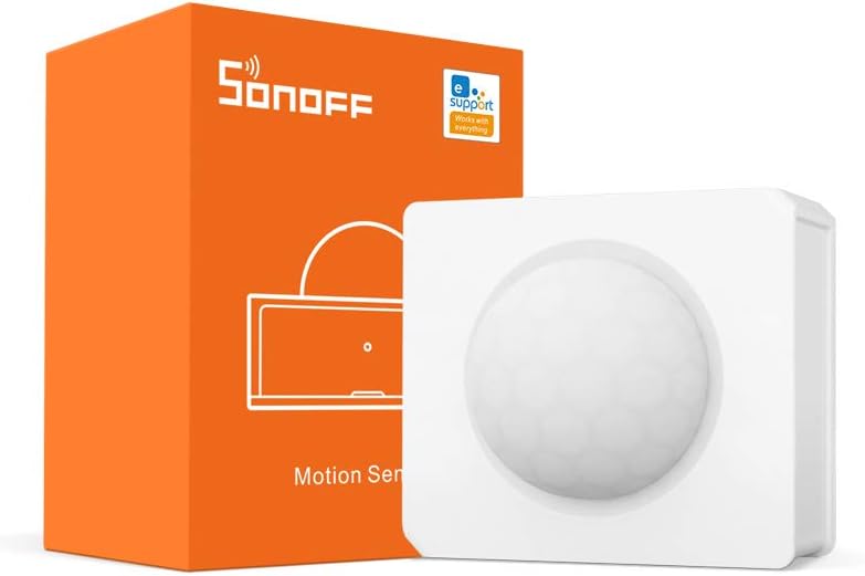Sensore di movimento ZigBee SONOFF SNZB-03 bianco con lente circolare frontale
