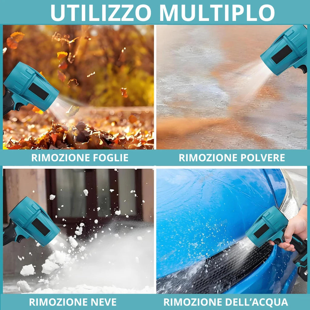Kit 2 in 1 Idropulitrice Cordless + Soffiatore Doppia Batteria 48V con Accessori