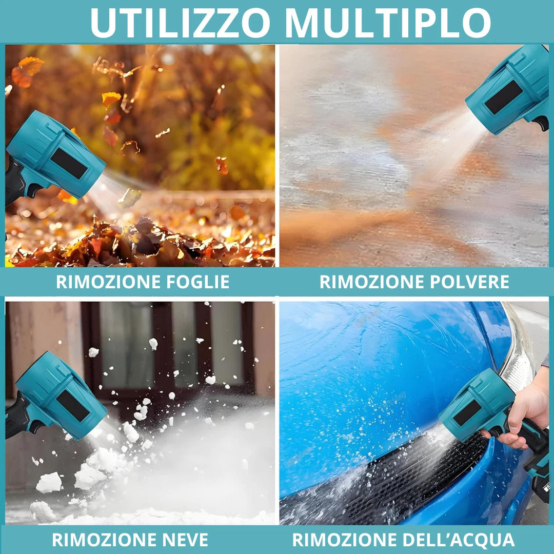 Kit 2 in 1 Idropulitrice Cordless + Soffiatore Doppia Batteria 48V con Accessori