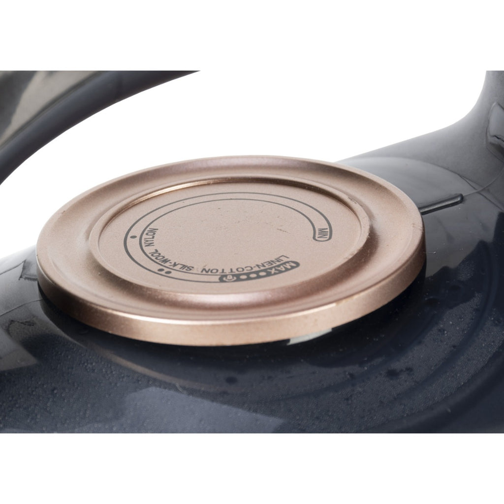 Base del ferro da stiro cordless con pulsante circolare e contatti