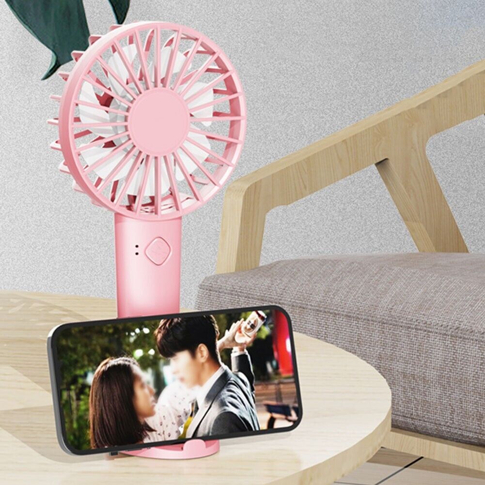 Ventilatore portatile 2000mah usb da tavolo ricaricabile con supporto per telefono cellulare