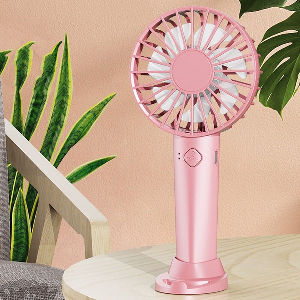 Ventilatore portatile 2000mah usb da tavolo ricaricabile con supporto per telefono cellulare