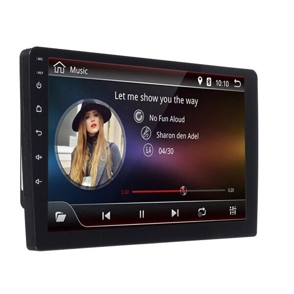 Autoradio 2-DIN con lettore musicale, immagine artista e controlli