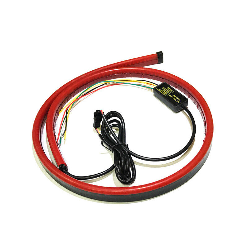 Kit strisce LED rosse per auto con cablaggio nero e centralina