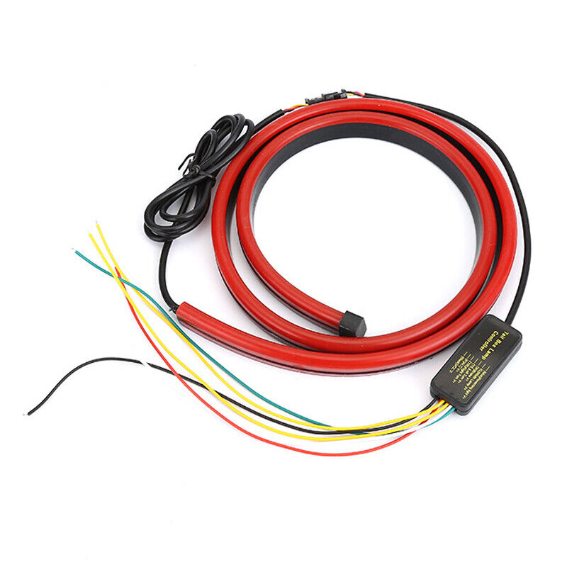Kit strisce LED rosse con cablaggio e centralina nera, per auto