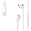 Cuffie auricolari con filo Lightning bianco, auricolari tondi e telecomando con tasti