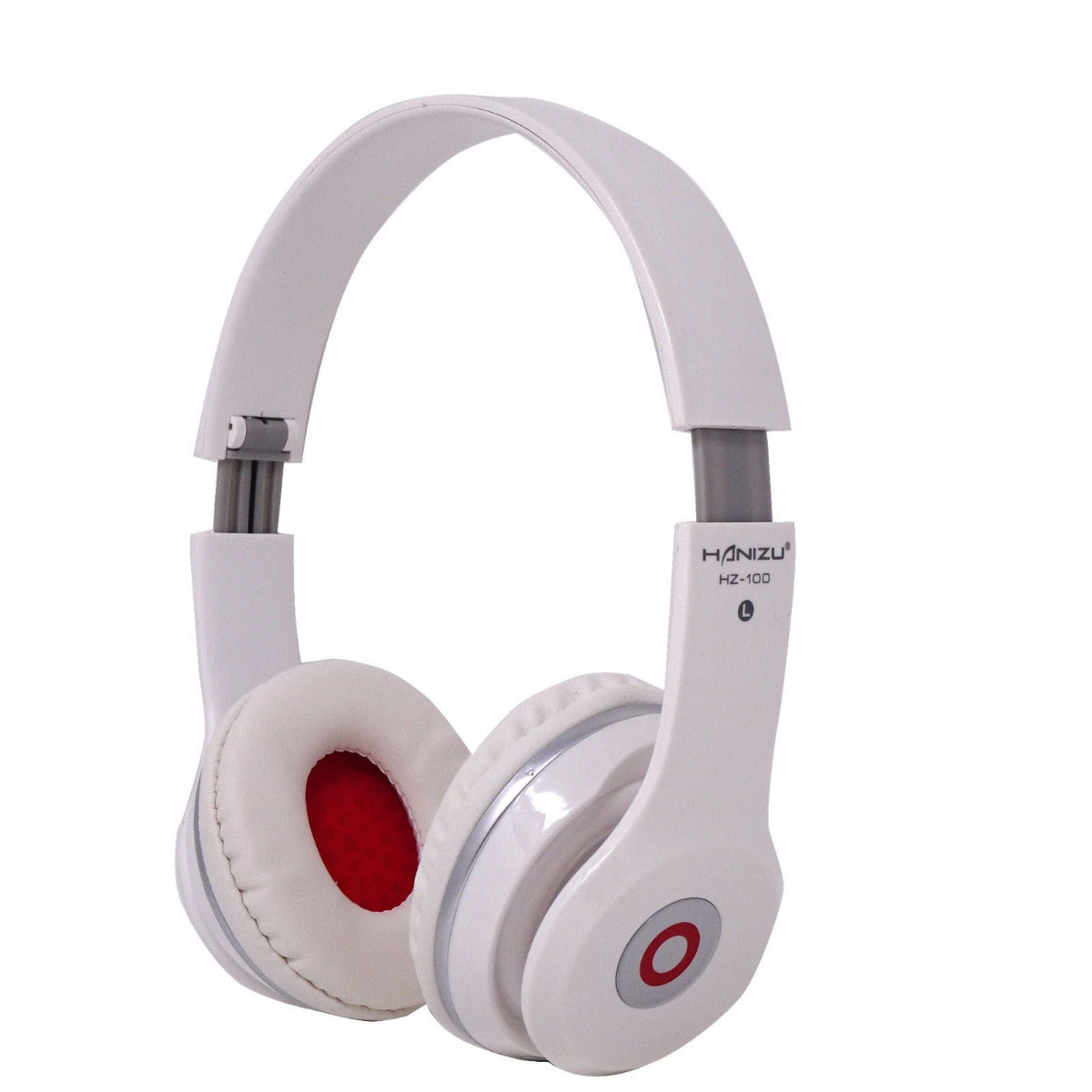 Cuffie dinamiche pieghevoli HZ-100 con pad in tessuto, grigie/bianco