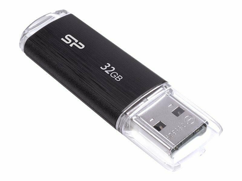 Chiavetta USB SP nera 32 GB con connettore USB-A