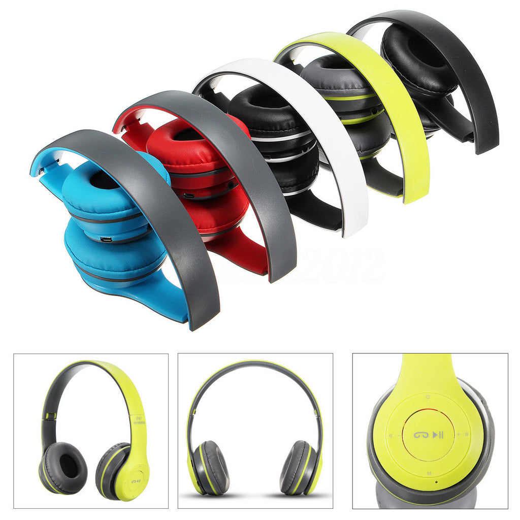 Cuffie Bluetooth over-ear pieghevoli di colori assortiti con archetto regolabile