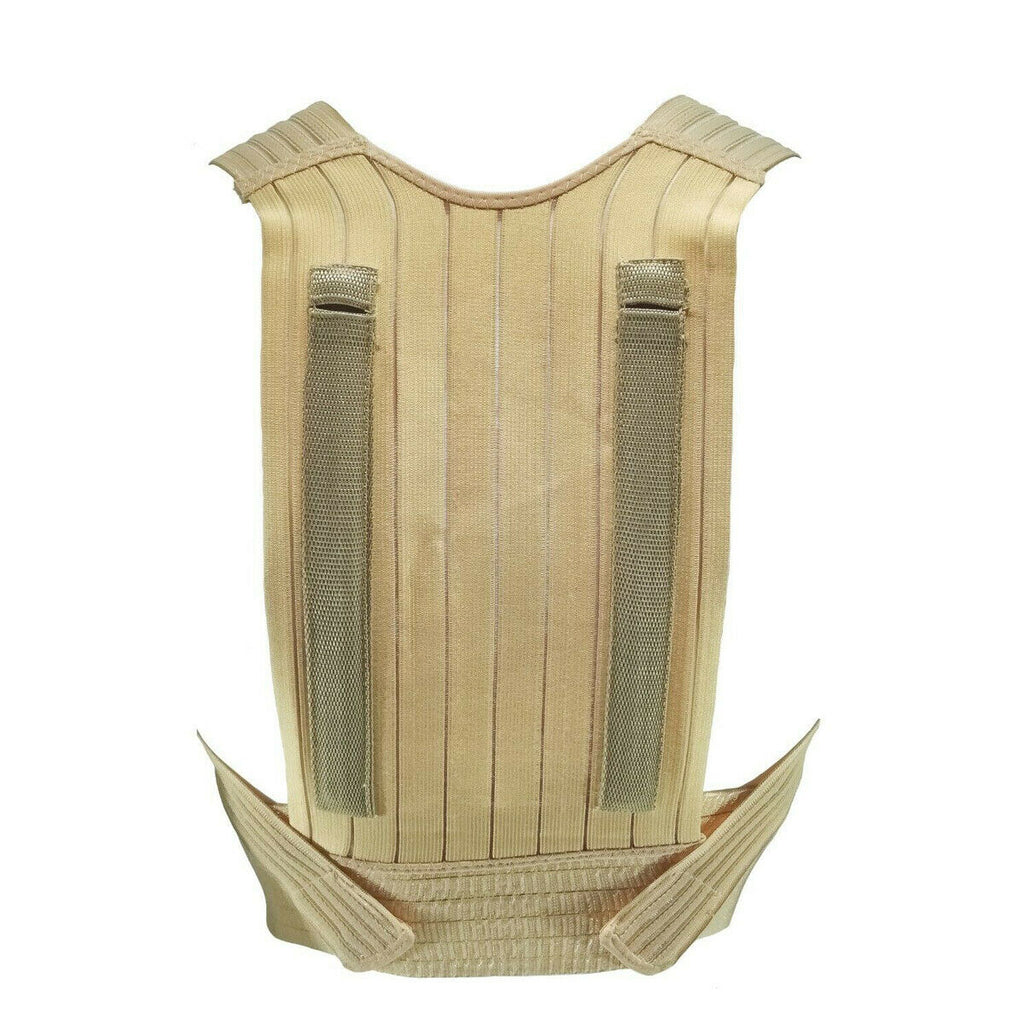 Fascia lombare elastica beige con due inserti in rete e supporto centrale imbottito
