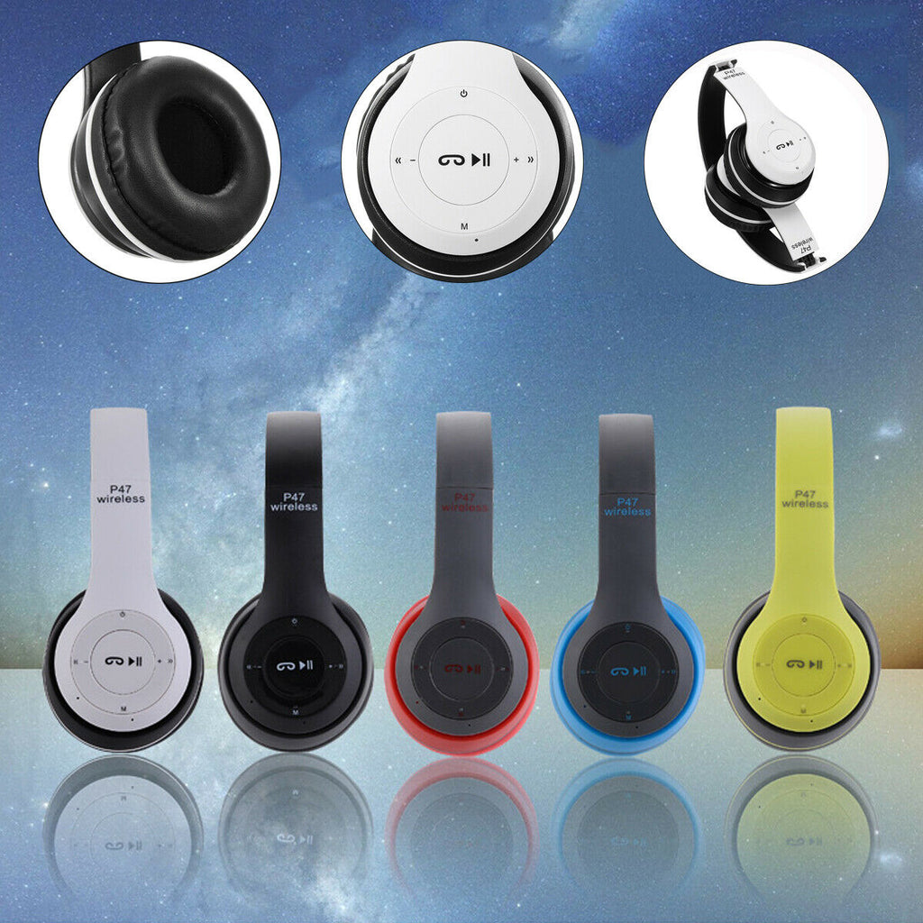 Set di cuffie Bluetooth over-ear pieghevoli in più colori, con comandi su padiglione