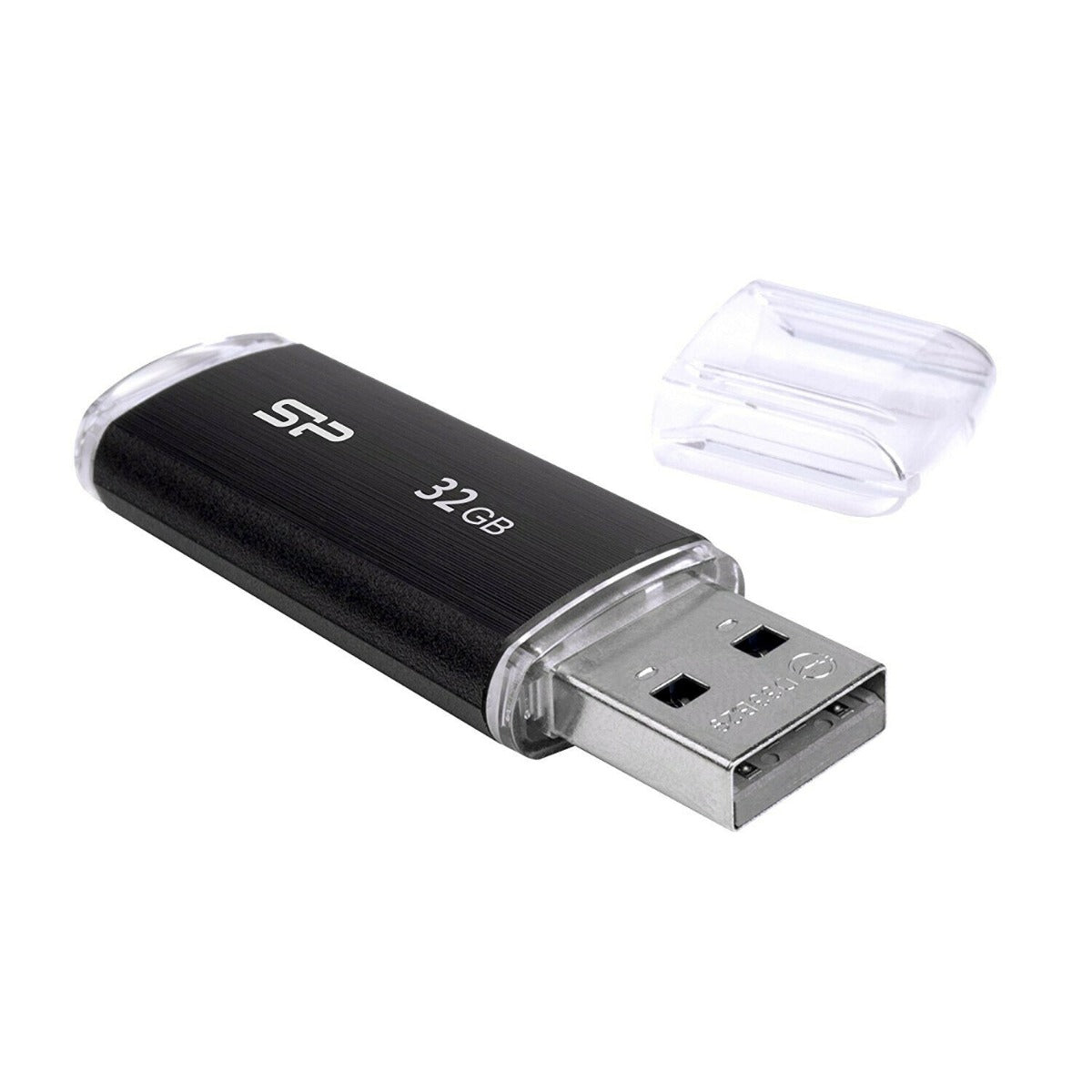 Chiavetta USB SP nera 32 GB con connettore USB-A scoperto