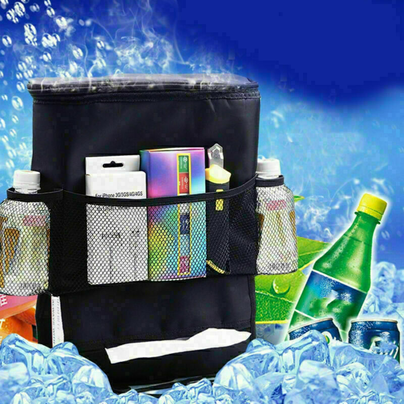Borsa multifunzione per sedile posteriore auto con scomparto frigo e tasche