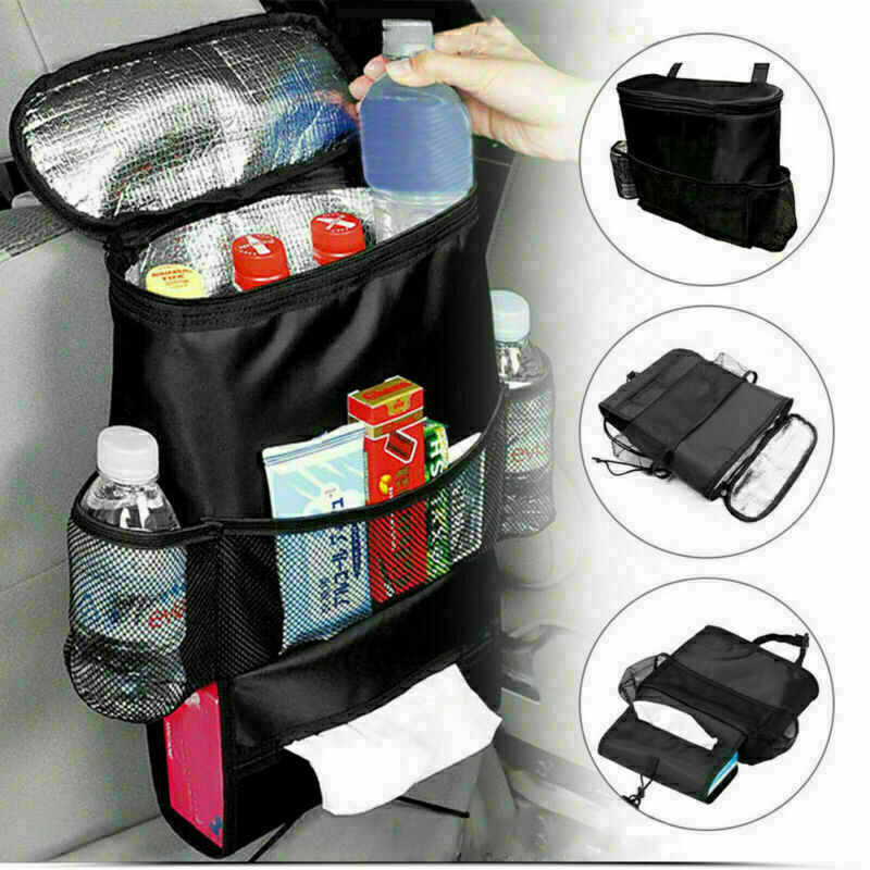 Borsa multifunzione per sedile posteriore auto con scomparto frigo e tasche