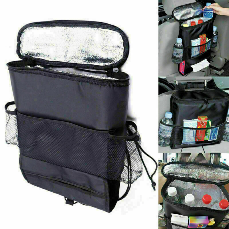 Borsa multifunzione per sedile posteriore auto con scomparto frigo e tasche