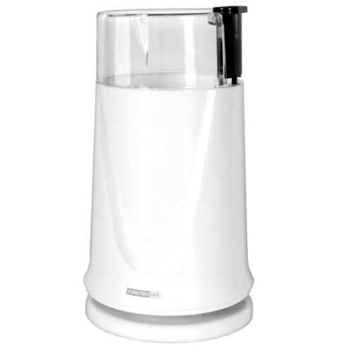 MacinaCaffe elettrico DICTROLUX bianco con coperchio trasparente e pulsante nero