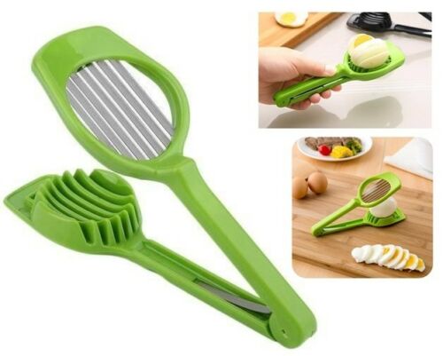 Affetta mozzarella verde, vista laterale con impugnatura e base per fette uniformi