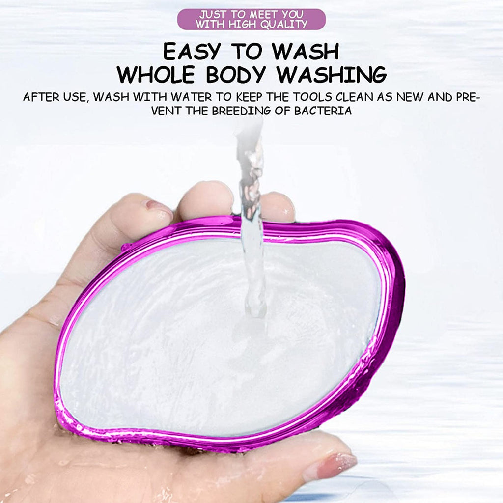Depilatore portatile viola con getto d’acqua per il lavaggio