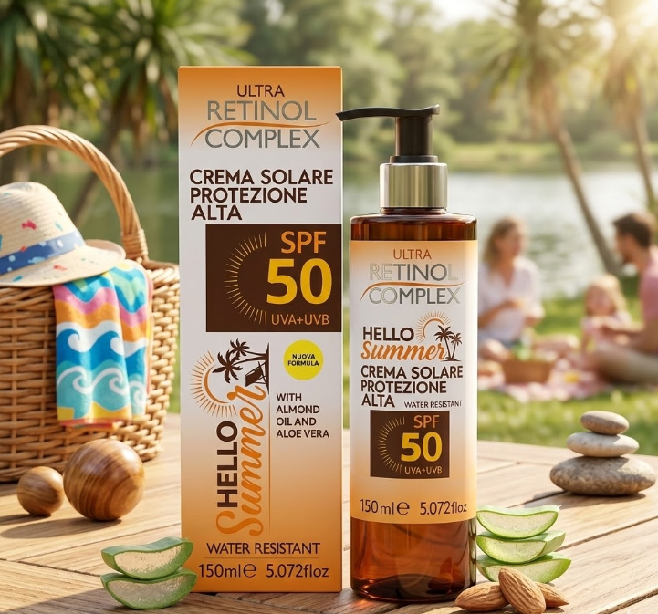 Crema solare SPF 50 Ultra Retinol Complex®, flacone con pompa 150 ml