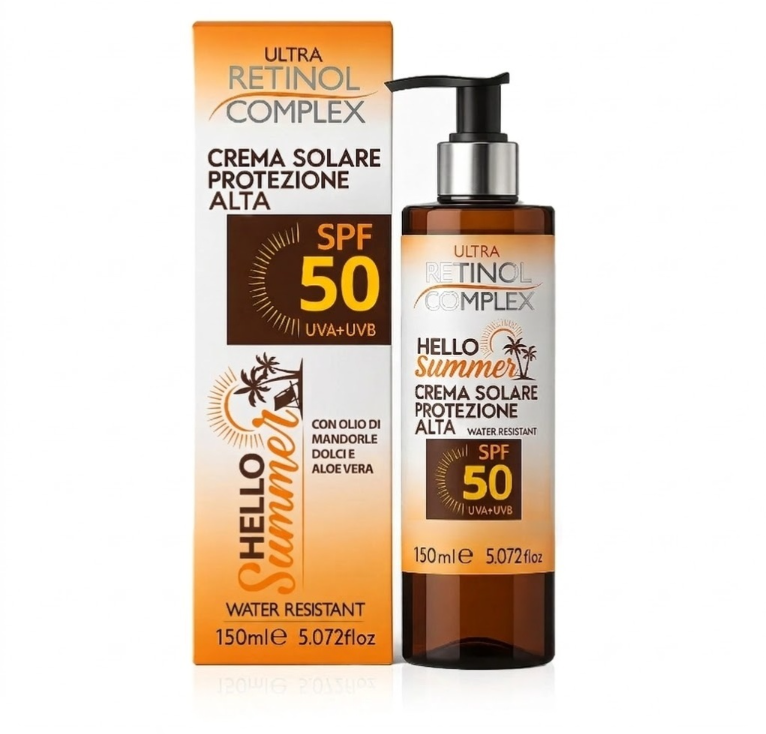 Crema solare SPF 50 Ultra Retinol Complex®, flacone con pompa 150 ml