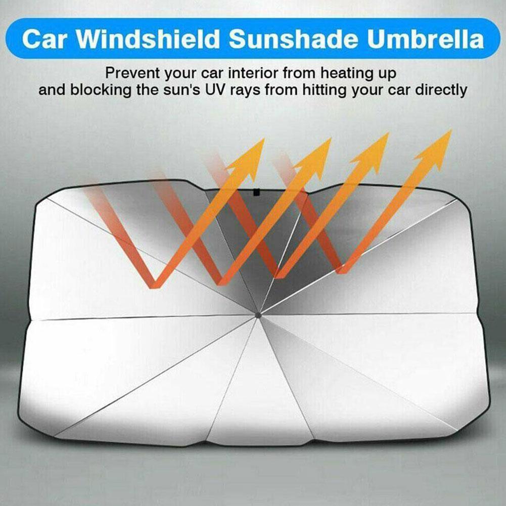 Parasole per parabrezza auto pieghevole, copertura contro calore e raggi UV.