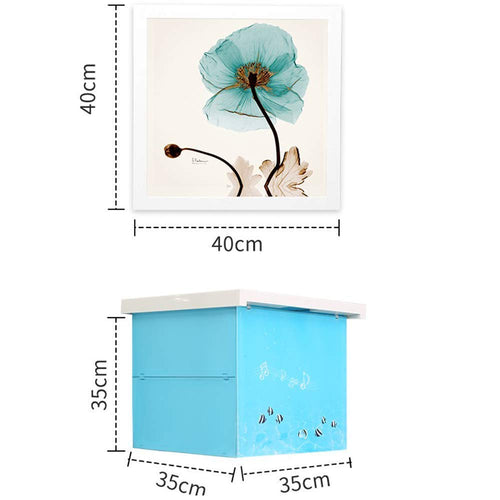 Contenitore pieghevole da parete azzurro con misure 40x35 cm